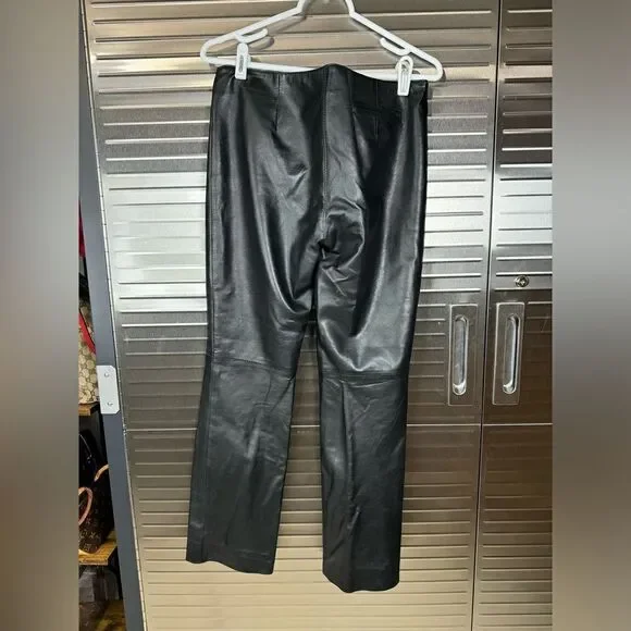 Maybe.com Argentina Black Genuine Leather Pants 6 - Picture 6 of 10